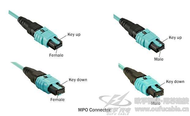 欧孚光纤光缆厂 MPO光纤跳线的极性分类和芯数设计