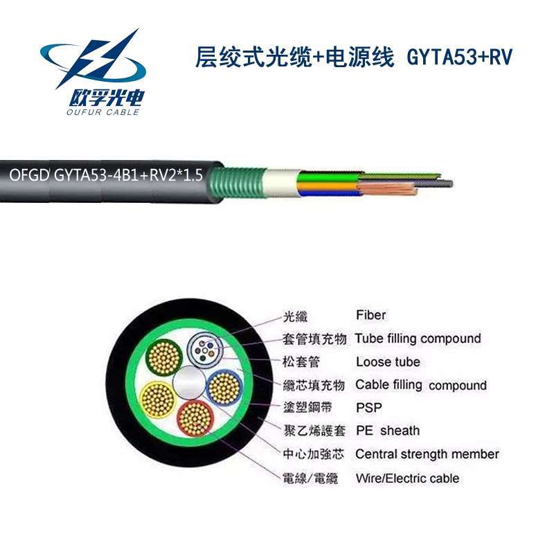 GYTA53+RVV光电混合缆