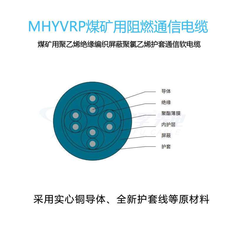 MHYVRP煤矿用阻燃通信电缆